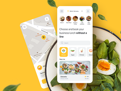 Business Lunch Advisor — Mobile advisor android app business lunch business lunch booking design food delivery ios mobile ui ux zoftify