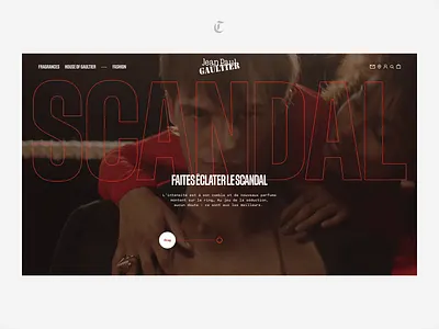 Jean Paul Gaultier ⏤ Scandal animation interactive interface jeanpaulgaultier motion ui webdesign website