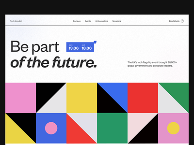 TECH LONDON celebretion clean conference design event landing page minimal party technology ui web