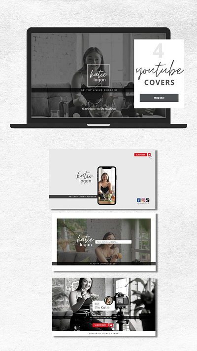 YouTube Cover Templates branding canva design graphic design marketing