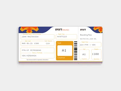 NVSFT Airlines Boarding Pass call of duty design verdansk warzone
