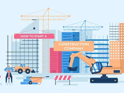 How To Start A Construction Company Illustration 2d building character construction dribbble flat design illustration inspirations machine minimal shot simple truck vector worker
