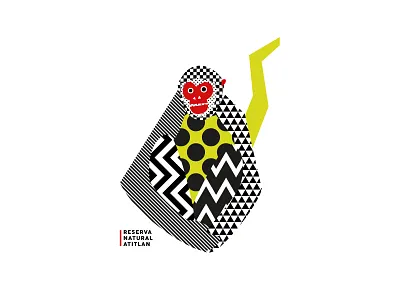 Abstract spider monkey abstract animal illustration monkey mono mosaic nature patchwork pattern singe spider monkey texture vector