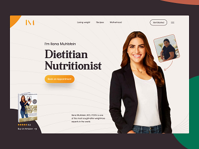 Health Consultant Landing Page colorful eat entrepreneur fashion fitness food healthcare home page homepage landingpage lifestyle minimalist portfolio portfolio site vegetable webdesign website design women health