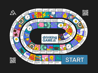 Drinking Board Game board game design digital agency drinking illustration