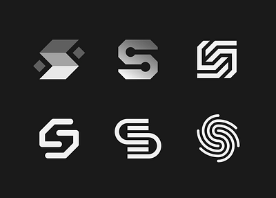 S Monogram Logos brand branding design flat identity letter logo modern monogram s