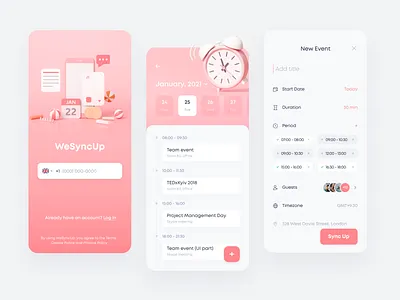 Event App calendar event ios mobile shedule time