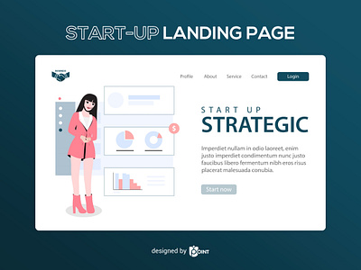 Start-up Landing Page graphic design illustration landing page landing page design landing page illustration startup ui design vector vector illustration website