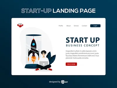 Start-up Landing Page graphic design illustration landing page landing page design landing page illustration startup ui design vector vector illustration website
