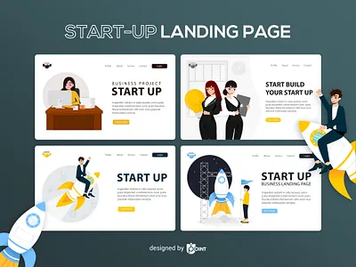 Start-up Landing Page graphic design illustration landing page landing page design landing page illustration startup ui design vector vector illustration website