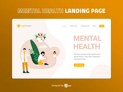 Mental Health - Landing Page graphic design illustration landing page landing page design landing page illustration mental health ui design vector vector illustration website