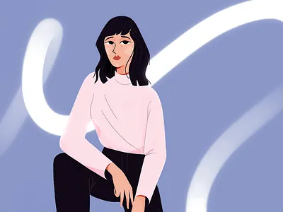 Girl character flat girl illustration vector