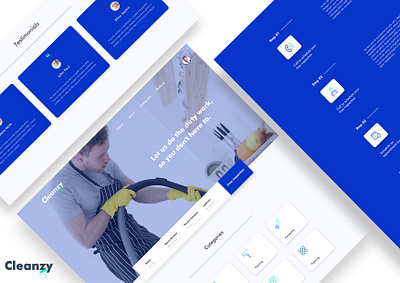 Cleanzy - house service website design minimal ui web web design