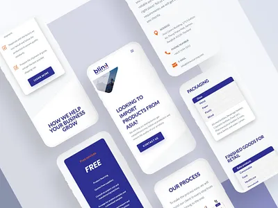 Blink Sourcing - Mobile UI branding design minimal ui