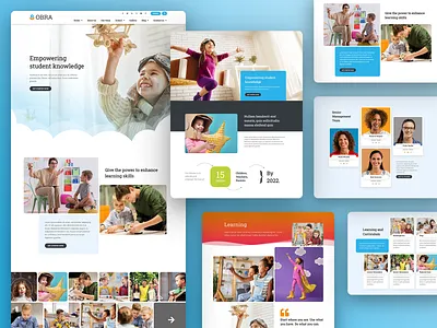 Obra - School Template Kit creative design kids landingpage onepage responsive template ui ux web webdesign website