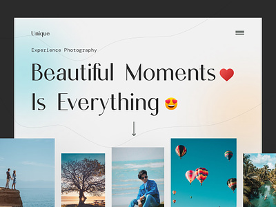 Photography Website - Exploration beautiful black mockup homepage landing page moments motion graphics photo photography photography website sifat hasan studio ui uique ux website