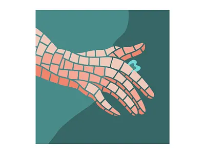 Softly touch 14 february connection couple fingers hand heart illustration love love day lovers mosaic people pieces relationships skin tender tenderness touch valentines day vector illustration