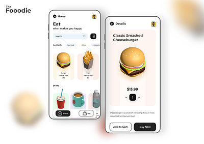 The foodie app app design food app foodie minimal ui uidesign