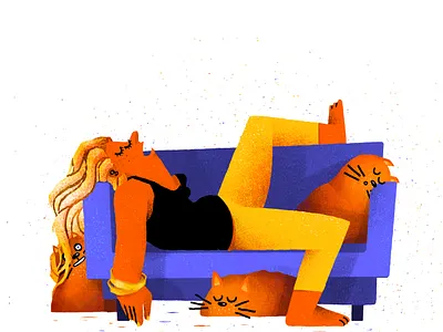 NAP TIME ❤ cat cats character design colour colourful digital artwork digital illustration illustration nap nap time sleep