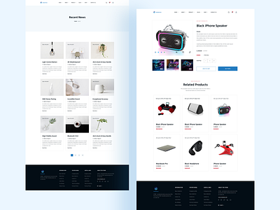 Shopify E-commerce website Design _ Product details & Blog Page clean design ecommerce electronics website eshop landing landing page minimal minimalism product sale shop shopify shopify landing pagee ui ux web web design website