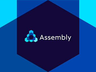 Assembly, open source technology framework protocol logo design a assembly cryptocurrency democratic community governance distributed network enterprise adoption framework iot internet of things letter mark monogram logo logo design logomark modern modular open source platform cooperatives smart contracts startup ecosystem tech standard technology protocol