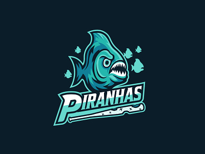 Piranhas Baseball baseball baseball logo branding design fish fish logo illustration illustrator logo piranha piranha logo sports sports logo vector