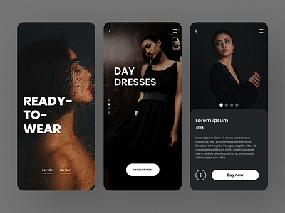 READY TO WEAR app design app ui branding design fashion inspiration mobile app mobile app design mobile design mobile ui ui ui design ux uxui