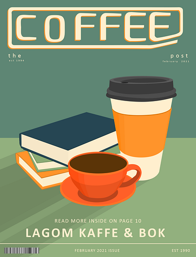 Coffee Post | Magazine Cover design graphic design illustration