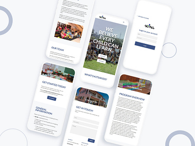 Kits 4 Kids International school Madagsacar - Mobile UI design illustration minimal ui ux web