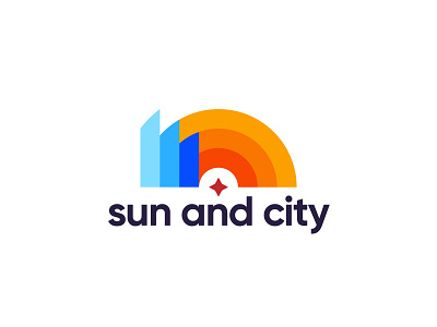 sun and city logo concept | Modern Professional Logo design beach brand identity branding logomark branding branding and identity city town burg creative colorful geometric day daytime sunlight j u m p e d o v e r l a z y d o g logo logodesign modern abstract minimal logo rainbow sun suncity t h e q u i c k b r o w n f o x town travel tour journey drink vector icon icons marks symbol warmth heat summer sun passion