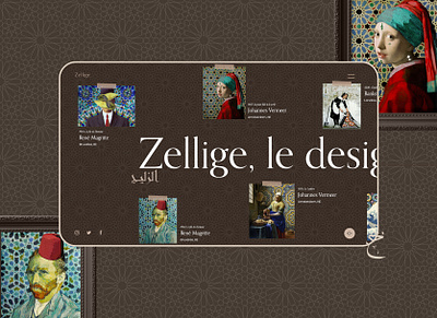 Zellige, le design graphique✨ | Website art artwork banksy beldi design graphic design illustration magritte morocco typography ui ux vermeer web website zelij zellige