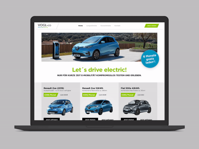 Car Rental Landingpage #GoElectric cars design electric figma landingpage ui