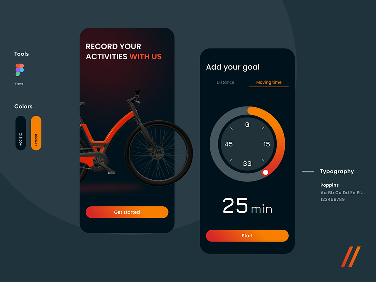 Cycling Tracker App by Stanislav Lebedev for Purrweb UI/UX Agency on