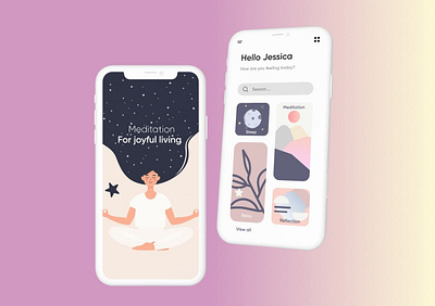 Meditation app app design meditation minimal ui ux