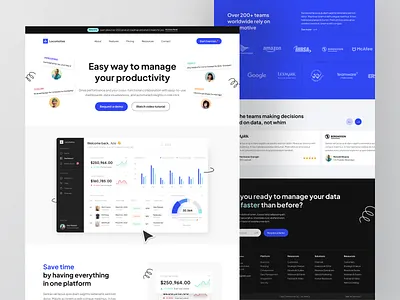 Locomotive - SaaS Landing Page admin analytics blue chart crm dashboard erp graph landing page manage management market product revenue saas sales stats web web design website