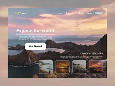 Yuk Travel - Travel Website design flat homepage landing page landingpage minimalism travel traveling ui vacation webdesign website website design