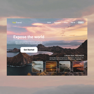 Yuk Travel - Travel Website design flat homepage landing page landingpage minimalism travel traveling ui vacation webdesign website website design