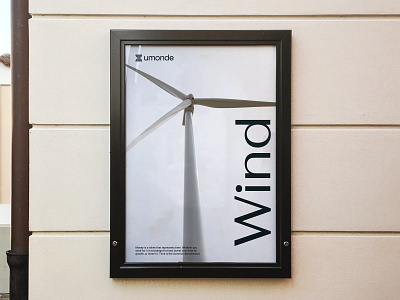 Umonde Poster brand design energy logo mockup poster print renewable energy technology