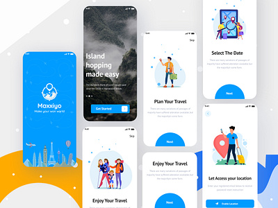 Travel App (Onboarding screen) 3d 3d illustration app app design application blur clean clean ui illustraion ios minimal onboarding onboarding screen travel agency travel app travelling ui ui design ux