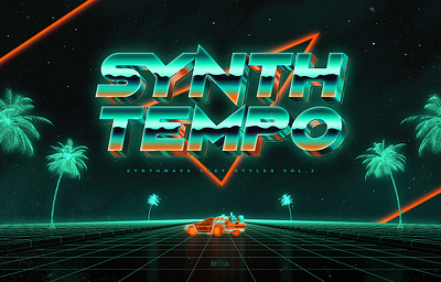 80`s Retro Text Effects vol.3 Synthwave Retrowave 1980s 3d 80`s 80s effect effects label logo mockup neon new photoshop retro retrowave style styles synth synthwave text wave