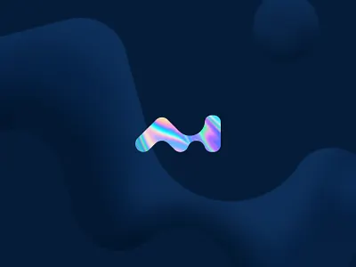 AI Center Logo Symbol artificial intelligence branding dark holo logo visual identity