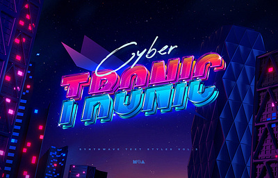 80`s Retro Text Effects vol.3 Synthwave Retrowave 1980s 3d 80`s 80s effect effects label logo mockup neon new photoshop retro retrowave style styles synth synthwave text wave