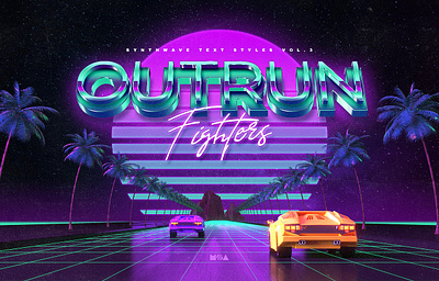80`s Retro Text Effects vol.3 Synthwave Retrowave 1980s 3d 80`s 80s effect effects label logo mockup neon new photoshop retro retrowave style styles synth synthwave text wave