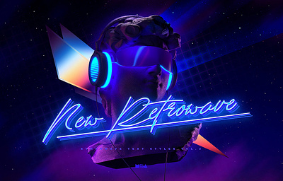 80`s Retro Text Effects vol.3 Synthwave Retrowave 1980s 3d 80`s 80s effect effects label logo mockup neon new photoshop retro retrowave style styles synth synthwave text wave