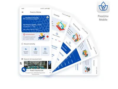 PresUniv Mobile University App design graphic design ui user experience user interface ux