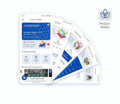 PresUniv Mobile University App design graphic design ui user experience user interface ux