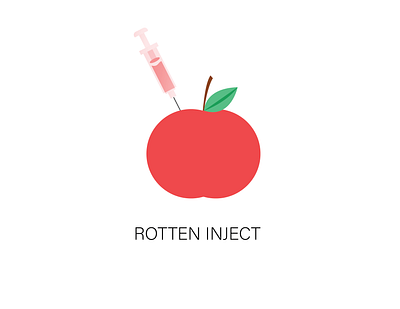 rotten inject branding design illustration logo minimal