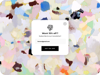 026 #DailyUI Subscribe branding daily ui 026 dailyui dailyuichallenge design floral floristry florists flowers illustration pattern design pop up subscribe form ui ui design ux