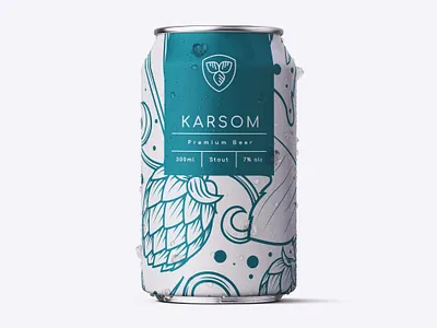 Beer Can Karsom beer beer can beer label brewery can creative creativity design designer label label design labeldesign modern package package design packaging