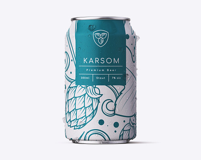 Beer Can Karsom beer beer can beer label brewery can creative creativity design designer label label design labeldesign modern package package design packaging